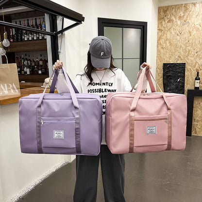 Large-Capacity Short-Distance Travel Bag, Thickened Foldable Handbag, Maternity Bag, Portable Moving Luggage Packing Bag - image 2