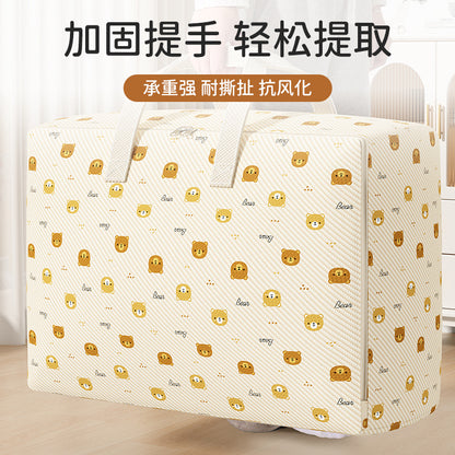 Cartoon Bear Quilt Storage Bag Large Capacity Travel Duffel Bag Clothes Quilt Bag Finishing Moving Bag - image 1