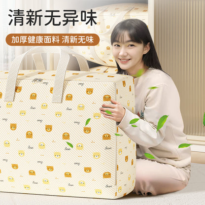 Cartoon Bear Quilt Storage Bag Large Capacity Travel Duffel Bag Clothes Quilt Bag Finishing Moving Bag - image 2