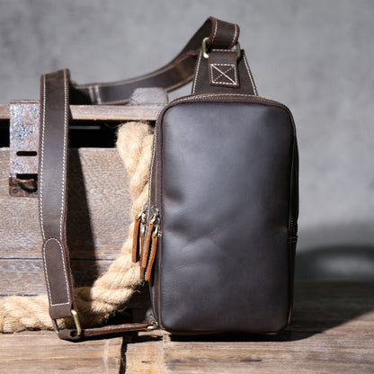Leather Travel Chest Bag