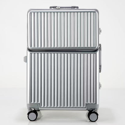 Suitcase Travel Luggage Trolley Front-Opening Large Capacity Aluminum Frame…