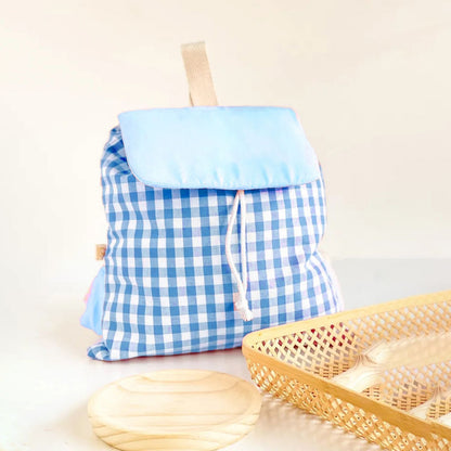 Minimalist Plaid Travel Backpack