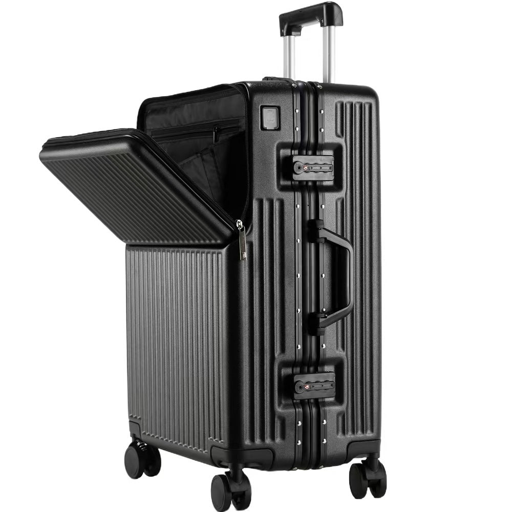 Suitcase Travel Luggage Trolley Front-Opening Large Capacity Aluminum Frame…