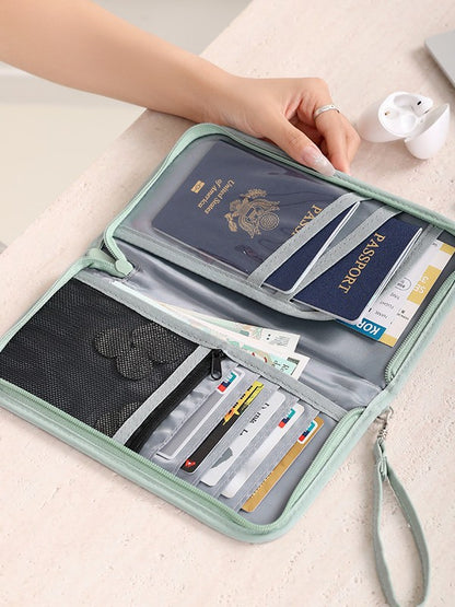 Passport Bag, Portable Boarding Pass Card Holder, Overseas Travel Document Anti-Theft Card Holder, Travel Multi-Functional Storage Bag - image 1