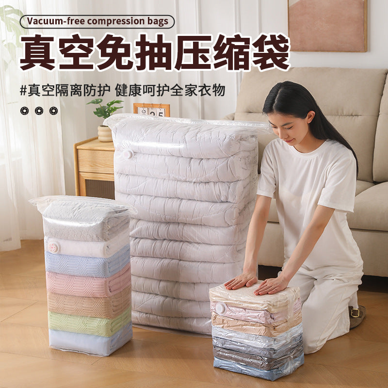 Vacuum Compression Bag, Thickened and Large Capacity, No Need for Air Extraction, Special Storage Solution for Clothes and Quilts, Luggage Sealing Bag - image 1
