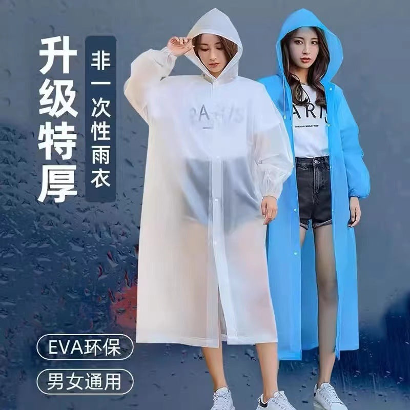 Eva Raincoat All-In-One Full-Body Thickened Rainproof Poncho for Adults and Students for Outdoor Travel and Rafting Wholesale - image 1