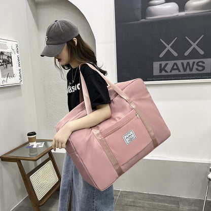New Large Capacity Clothes Quilt Storage Bag Short-distance Duffel Bag Trolley Portable Women's Foldable Travel Storage Bag - image 3