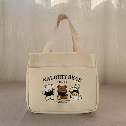Three Little Bears Office Lunch Large Capacity Canvas Travel Lunch Box Bag Manufacturer Canvas Small Square Bag Mummy Bag - image 1
