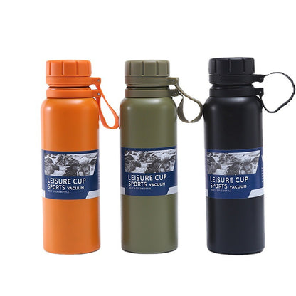 2024 New Portable Handle 304 Stainless Steel Thermos Cup Large Capacity Outdoor Portable Travel Pot Sports Water Kettle - image 5