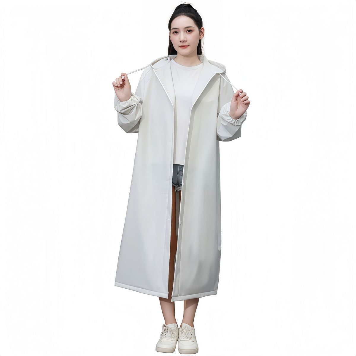 Disposable Long Raincoat, Breathable and Rainstorm-Proof, Men's and Women's Models, Portable One-Piece Raincoat for Outdoor Hiking and Travel - image 5