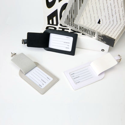 PU Luggage Tag Multicolor Aircraft Boarding Card Creative Suitcase Tag Check-in Leather Flip Luggage Tag - image 2