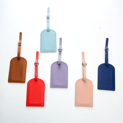 PU Luggage Tag Multicolor Aircraft Boarding Card Creative Suitcase Tag Check-in Leather Flip Luggage Tag - image 3