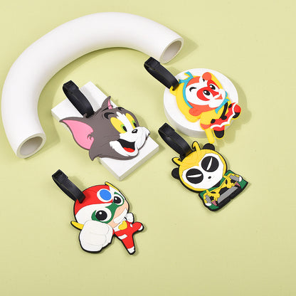 Pvc Soft Rubber Cartoon Luggage Tags Custom-Made Cute 3D Shaped Accessories Eco-Friendly Anti-Loss Luggage Tags Personalized - image 3