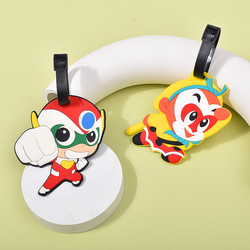Pvc Soft Rubber Cartoon Luggage Tags Custom-Made Cute 3D Shaped Accessories Eco-Friendly Anti-Loss Luggage Tags Personalized - image 4