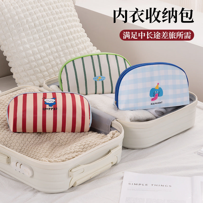 Travel Underwear Storage Bag Large Capacity Cartoon Travel Bra Sundries Storage Bag Portable Waterproof Wash and Scooter Bag - image 1