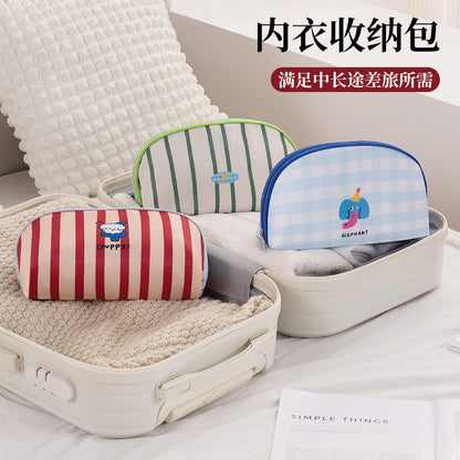 Travel Underwear Storage Bag Large Capacity Cartoon Travel Bra Sundries Storage Bag Portable Waterproof Wash and Scooter Bag - image 1
