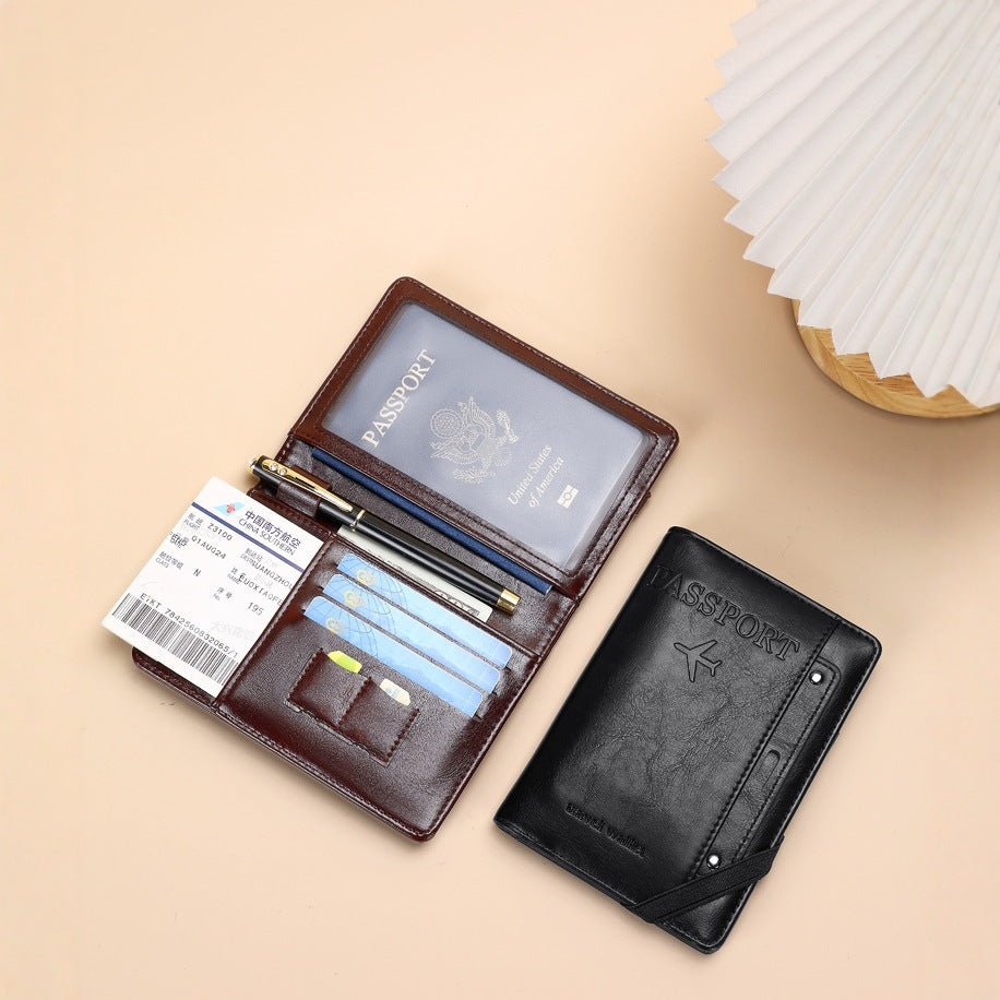 2026 New Rfid Anti-Theft Passport Travel Multi-Functional Ticket Retro Document Large Capacity Multi-Card Slot Passport Bag - image 3