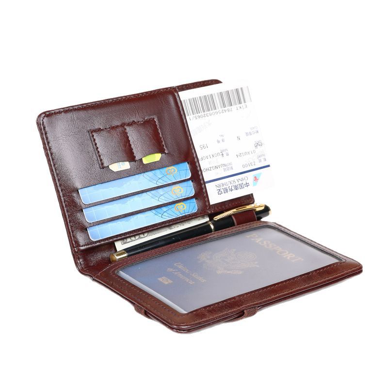 2026 New Rfid Anti-Theft Passport Travel Multi-Functional Ticket Retro Document Large Capacity Multi-Card Slot Passport Bag - image 5