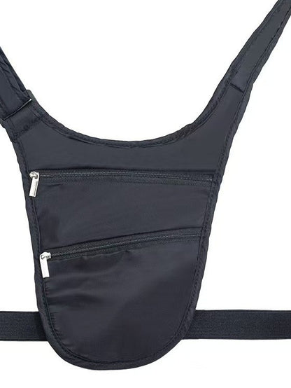 Travel Personal Waist Bag for Men and Women under Armpit Anti-Theft Passport Id Money Invisible Running Sports Ultra-Thin Shoulder Crossbody Bag - image 5