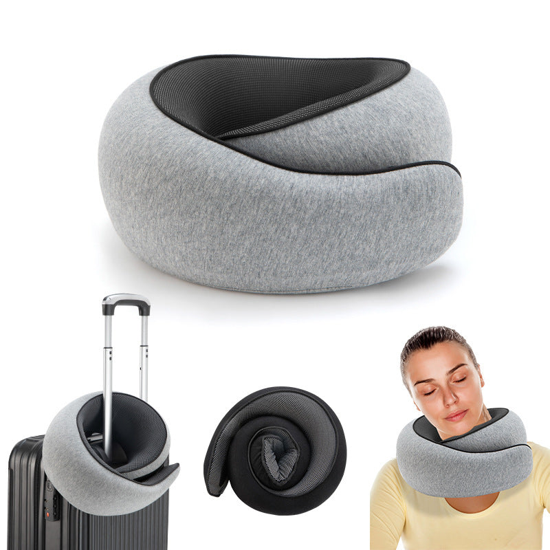 Cross-border Foreign Trade Portable Removable and Washable Outdoor Aircraft Travel Pillow Storage suit Memory Foam Neck U-shaped Neck Pillow - image 1