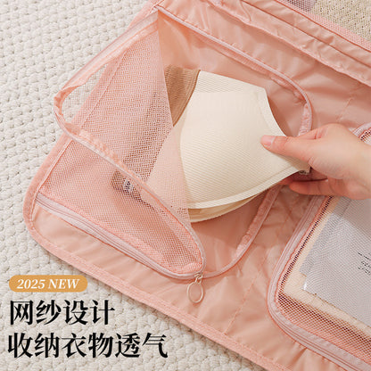 Three-in-one travel clothing storage bag close-fitting underwear underwear storage bag portable waterproof packing luggage - image 3