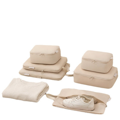 New Cross-Border Travel Storage Bag, Memory Cloth Six-Piece Set, Compressed Clothing Suitcase Storage Bag, Toiletry Organizer Bag - image 5