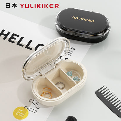 Japanese Portable Medicine Box Sub-packaging Box Moisture-proof Travel Medicine Storage Mini Three-compartment Medicine Storage Box Carry-on Medicine Storage Box - image 4