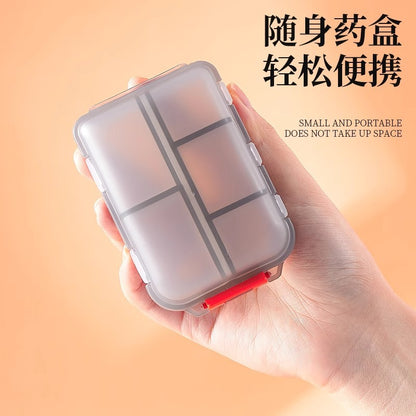 Wholesale Portable Small Medicine Box, Portable Double-Layer Medicine Box, Foldableable, Sealed and Moisture-Proof 10-Compartment Travel Pill Box in Stock - image 3