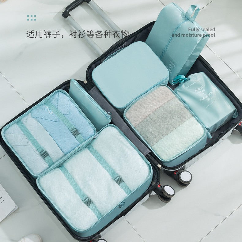 Travel Seven-Piece Cosmetics Bag Suitcase Clothing Shoes Cosmetics Organization Convenient Large-Capacity Cosmetics Bag Set - image 1