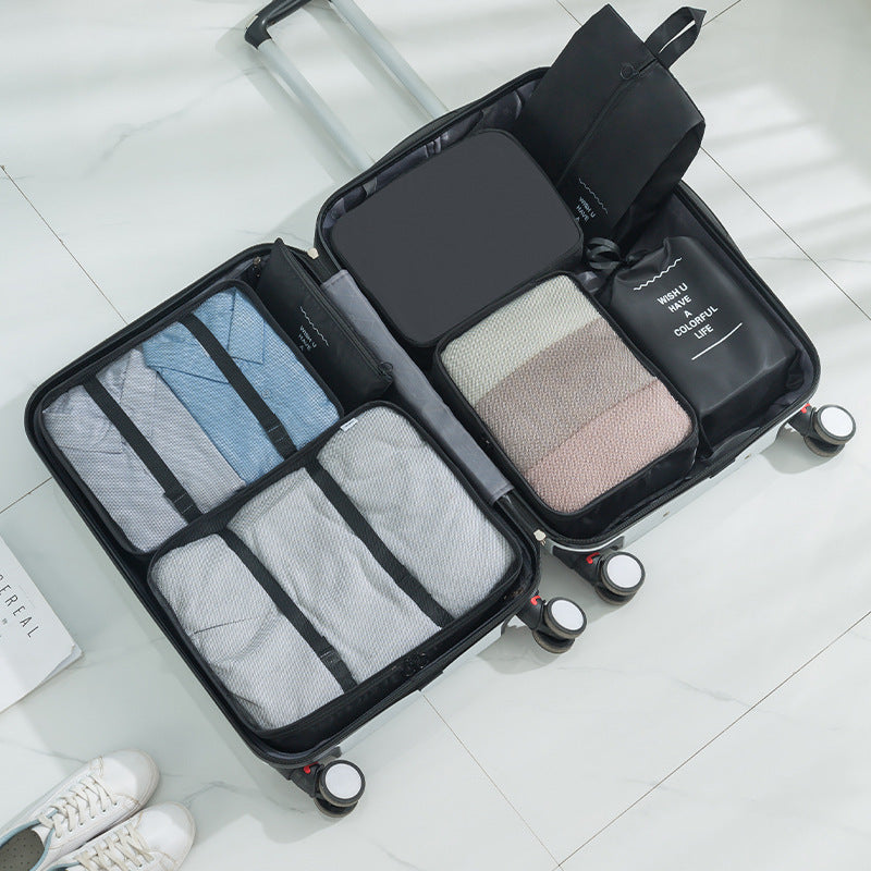 Travel Seven-Piece Cosmetics Bag Suitcase Clothing Shoes Cosmetics Organization Convenient Large-Capacity Cosmetics Bag Set - image 3