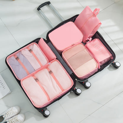 Travel Seven-Piece Cosmetics Bag Suitcase Clothing Shoes Cosmetics Organization Convenient Large-Capacity Cosmetics Bag Set - image 4