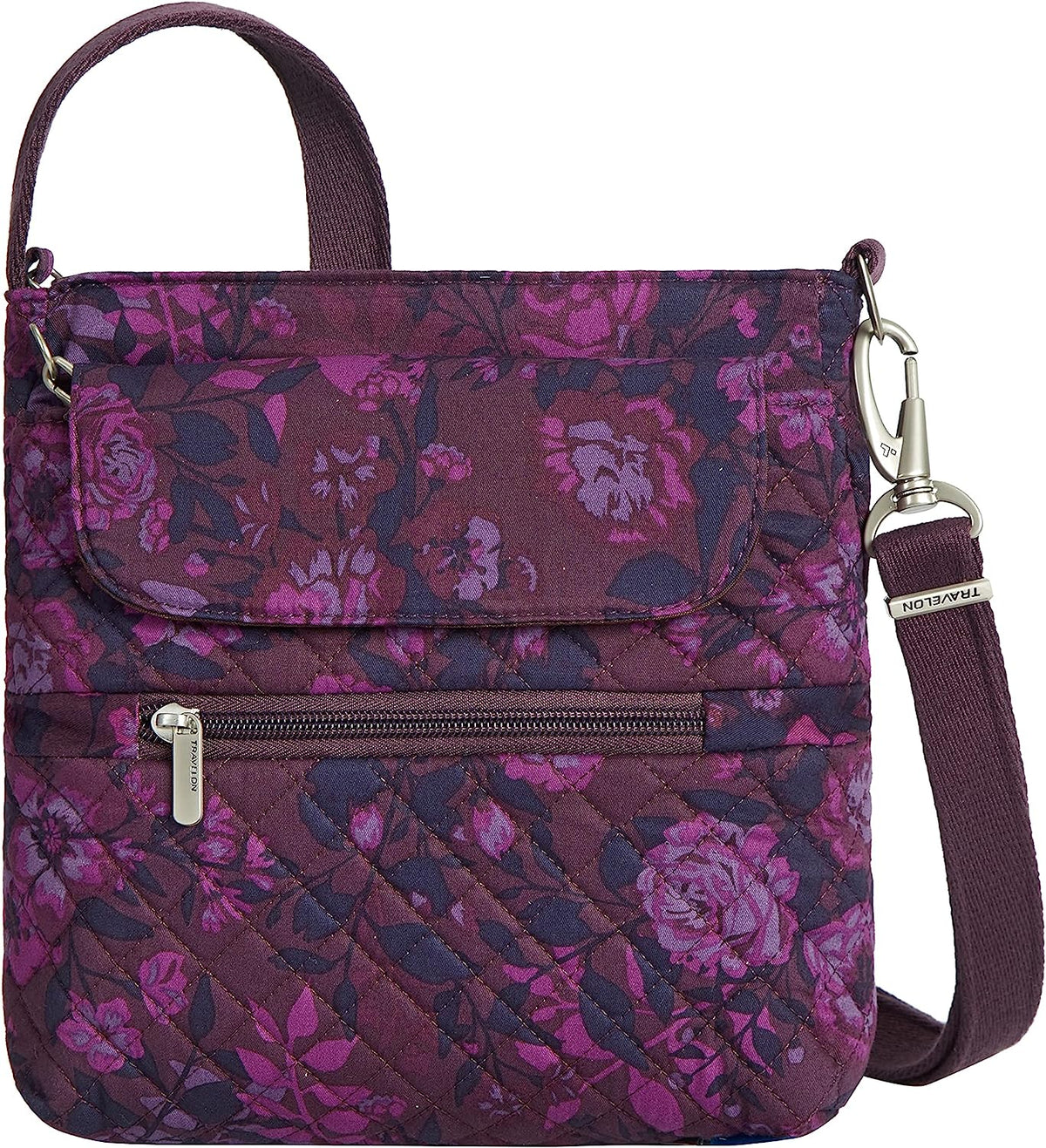 Travelon Anti-Theft Classic Mini Shoulder Bag, Black, One Size, 8.5 x 8.5 x 2