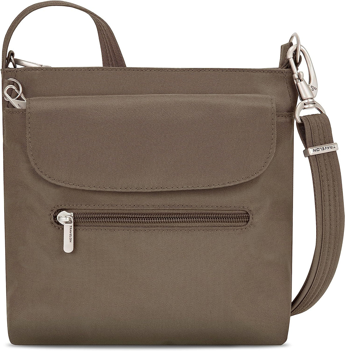 Travelon Anti-Theft Classic Mini Shoulder Bag, Black, One Size, 8.5 x 8.5 x 2
