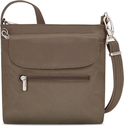 Travelon Anti-Theft Classic Mini Shoulder Bag, Black, One Size, 8.5 x 8.5 x 2