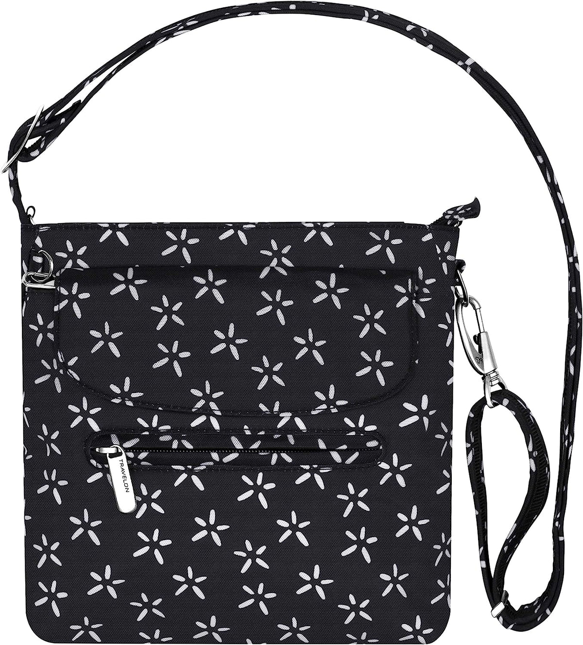 Travelon Anti-Theft Classic Mini Shoulder Bag, Black, One Size, 8.5 x 8.5 x 2