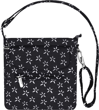 Travelon Anti-Theft Classic Mini Shoulder Bag, Black, One Size, 8.5 x 8.5 x 2