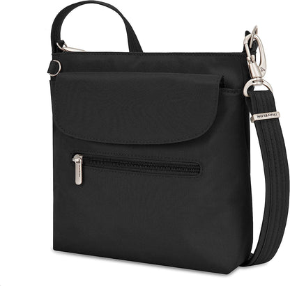 Travelon Anti-Theft Classic Mini Shoulder Bag, Black, One Size, 8.5 x 8.5 x 2
