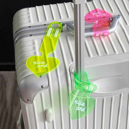 Fluorescent Luggage Tag Boarding Bag Anti-Lost Aircraft Luggage Tag Pvc Tag Accessories Travel Luggage Tag Lanyard - image 3