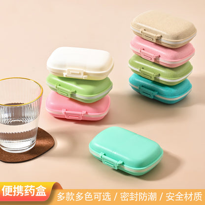 Cross-border portable 8-grid sealed medicine box travel dust-proof and moisture-proof medicine storage box 7 days a week medicine sub-packaging box - image 1