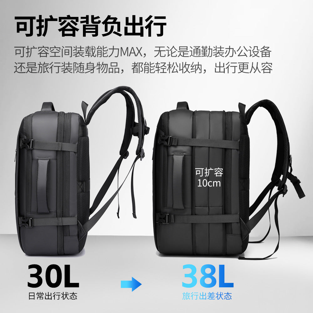 Simple Men's Business Backpack Men's High-end Travel Large Capacity Travel Backpack Computer Bag Backpack - image 2