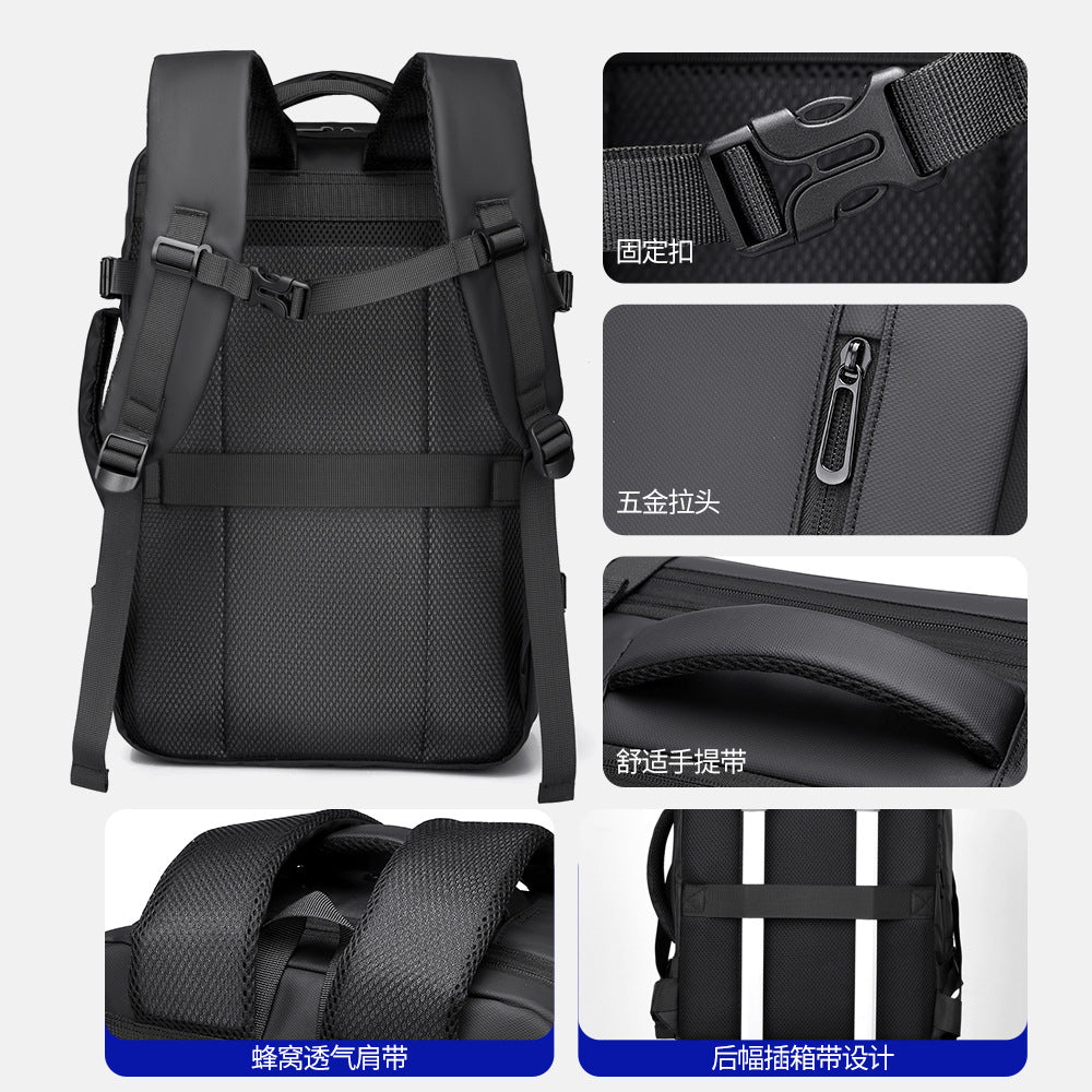 Simple Men's Business Backpack Men's High-end Travel Large Capacity Travel Backpack Computer Bag Backpack - image 3