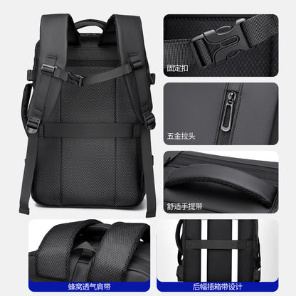 Simple Men's Business Backpack Men's High-end Travel Large Capacity Travel Backpack Computer Bag Backpack - image 3
