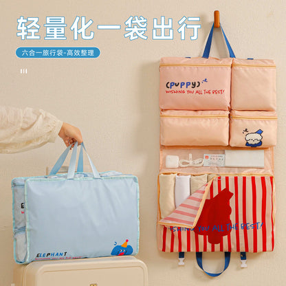 Travel Storage Bag Portable Luggage Six-in-One Fit Bag Foldable Hanging Clothes Underwear Panties Storage Bag - image 4