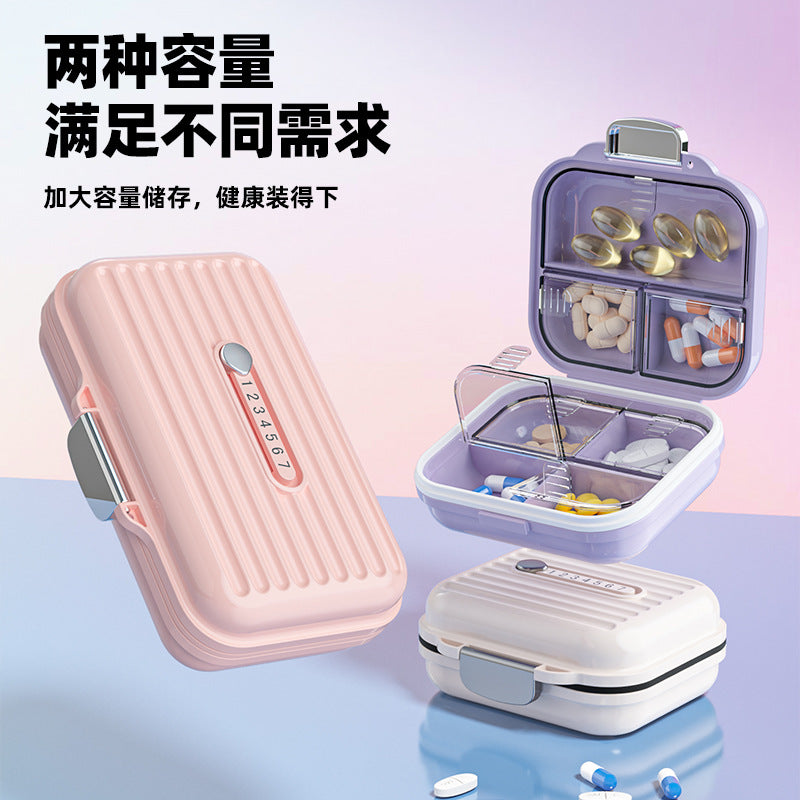 Medicine Box Portable Medicine Sub-packing and Filling Box Carry-on Three Meals a Day Sealed Moisture-proof Mini Medicine Box - image 1