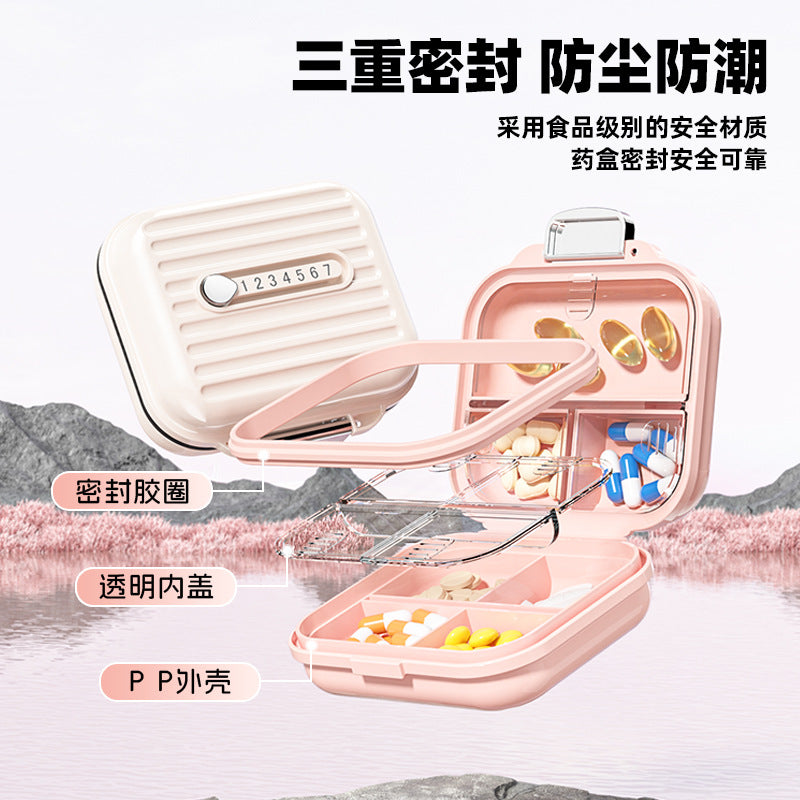 Medicine Box Portable Medicine Sub-packing and Filling Box Carry-on Three Meals a Day Sealed Moisture-proof Mini Medicine Box - image 2