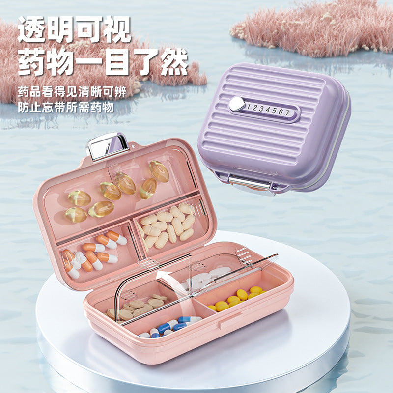 Medicine Box Portable Medicine Sub-packing and Filling Box Carry-on Three Meals a Day Sealed Moisture-proof Mini Medicine Box - image 3
