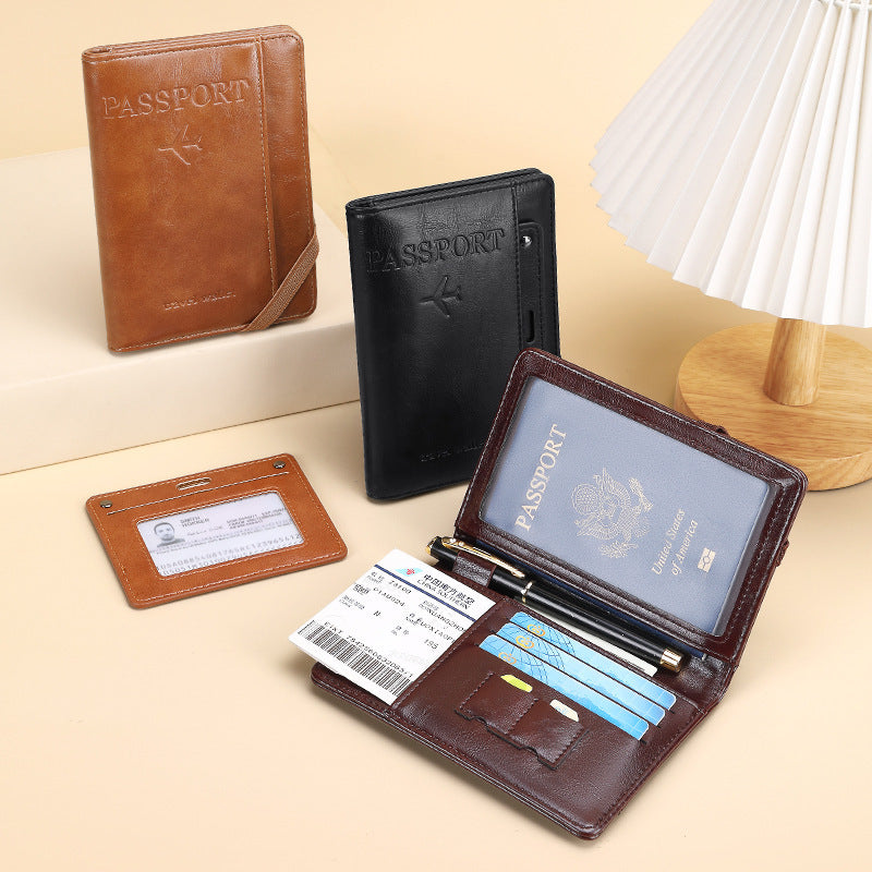 Manufacturer's Ready-Made Passport Holder, Document Protective Cover, Travel Wallet, Card Holder, Multi-Functional Business Card, Large-Capacity Storage Bag - image 4