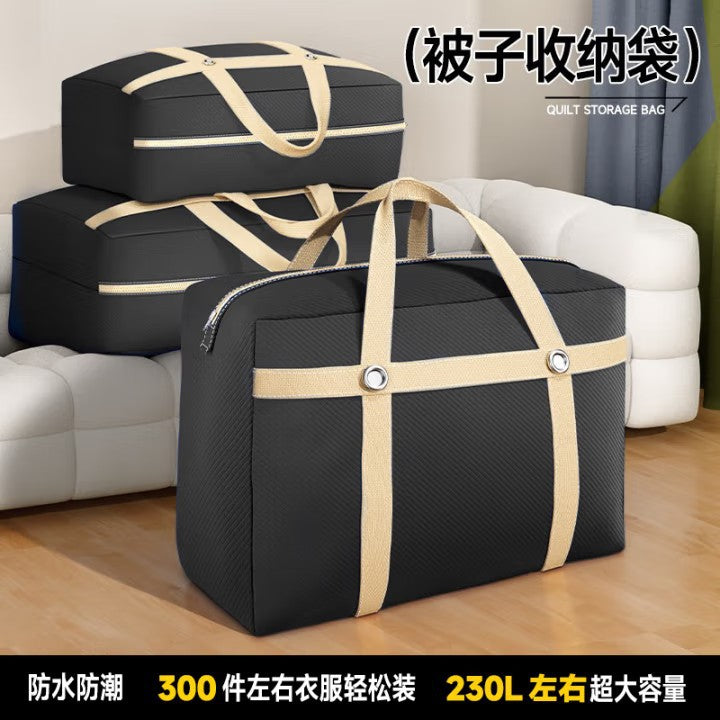 Oxford Cloth Large-Capacity Moving Packing Bag Student Dormitory Clothes Quilt Storage Bag Rivet Reinforced Luggage Bag - image 1