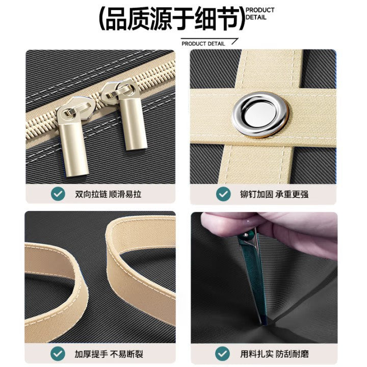 Oxford Cloth Large-Capacity Moving Packing Bag Student Dormitory Clothes Quilt Storage Bag Rivet Reinforced Luggage Bag - image 2