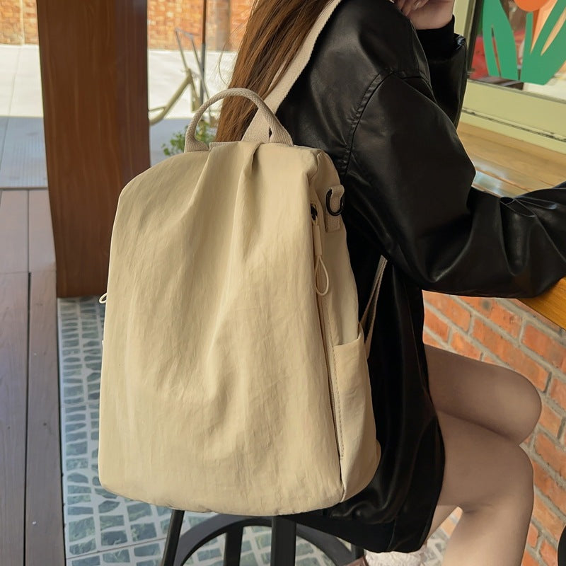 Lightweight Nylon Backpack for Women, Fashionable Niche Travel Backpack, Casual Versatile Simple Artistic Women's Backpack - image 3